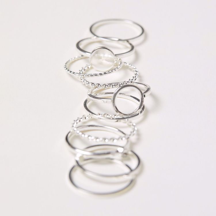 Picture of 10-Pack Silver Rings